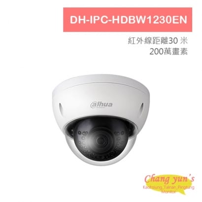 大華 DH-IPC-HDBW1230EN 2百萬畫素 半球型紅外線IPcam 網路攝影機