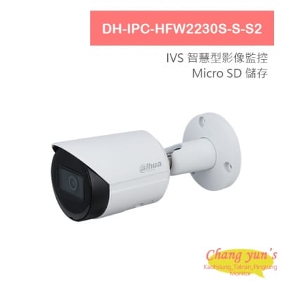 大華 DH-IPC-HFW2230S-S-S2 星光級 2MP 紅外線IPcam 網路攝影機