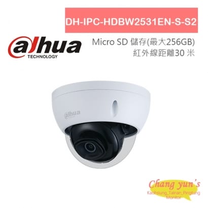 大華 DH-IPC-HDBW2531EN-S-S2 5百萬畫素 星光級半球紅外線IP網路攝影機