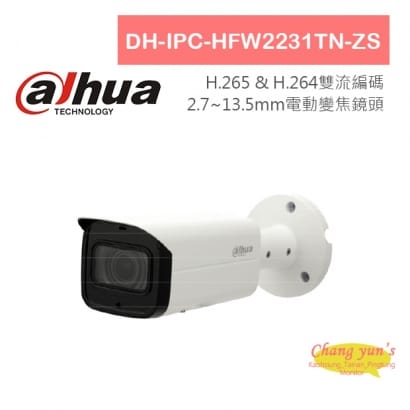 DH-IPC-HFW2231TN-ZS 星光級H.265 1080P電動變焦紅外線IP攝影機 大華dahua 監視器攝影機