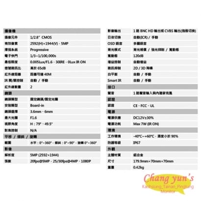 監視器組合 4路4鏡 DH-XVR5104HS-4KL-X 大華 DH-HAC-HFW2501EN-A 500萬畫素