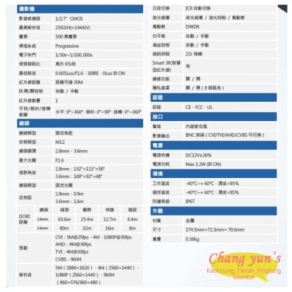 DH-HAC-HFW1500TN-A 大華星光500萬聲音紅外線槍型攝影機