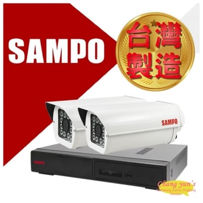 屏東監視器 SAMPO 聲寶 4路2鏡優惠組合 DR-TWEX3-4 VK-TW2C98H 2百萬畫素紅外線攝影機 監視器