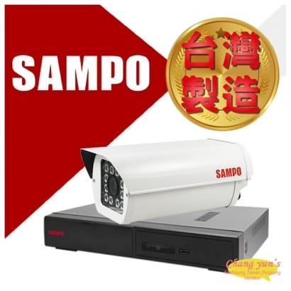 屏東監視器 SAMPO 聲寶 4路1鏡優惠組合 DR-TWEX3-4 VK-TW2C98H 2百萬畫素紅外線攝影機 監視器