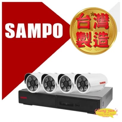 屏東監視器 SAMPO 聲寶 4路4鏡優惠組合 DR-TWEX3-4 VK-TW2C66H 2百萬畫素紅外線攝影機 監視器