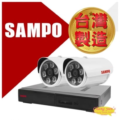 屏東監視器 SAMPO 聲寶 4路2鏡優惠組合 DR-TWEX3-4 VK-TW2C66H 2百萬畫素紅外線攝影機 監視器