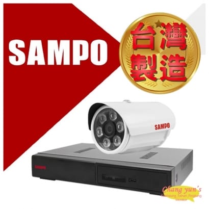 屏東監視器 SAMPO 聲寶 4路1鏡優惠組合 DR-TWEX3-4 VK-TW2C66H 2百萬畫素紅外線攝影機 監視器