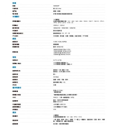 ND9425P H.265 16-CH 嵌入式 PoE NVR