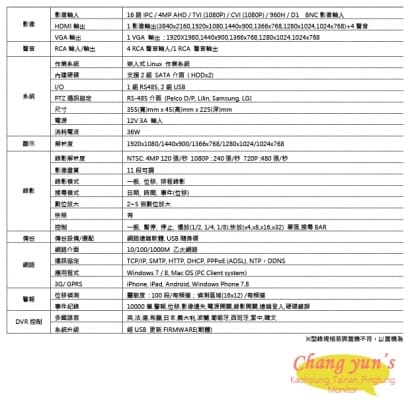 MASIAL小可取 16路4聲 400萬畫素 監視器主機 DVR 1440P 台灣製造