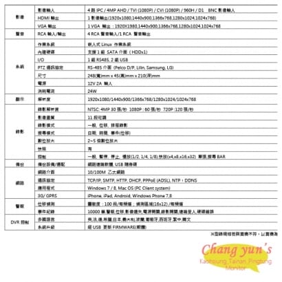 MASIAL小可取 4路4聲 400萬畫素 監視器主機 DVR 1440P 台灣製造