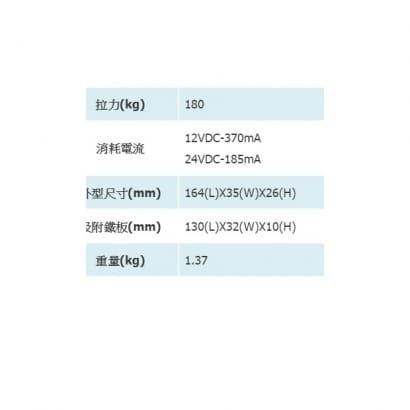 AR-0400WS 室外型磁力鎖(側裝)