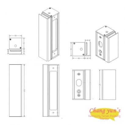 PG-DASTC-2 陽極鎖輔助支架 玻璃夾具 適用於DA-L62 / DA-64