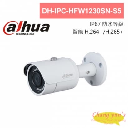 大華 DH-IPC-HFW1230SN-S5 H.265 200萬紅外線槍型網路攝影機 IP cam