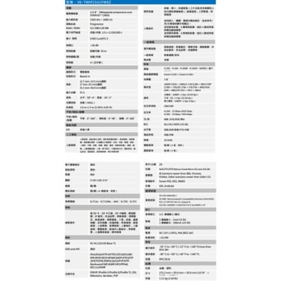 聲寶  VK-TWIP2541FWEZ 2MP 紅外變焦槍型網路攝影機