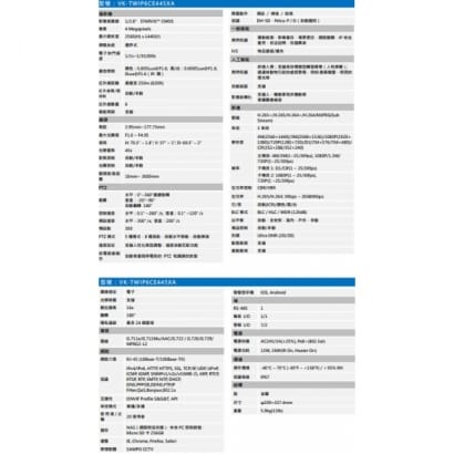 聲寶  VK-TWIP6CE445X 4MP 45倍星光級紅外線WizMind PTZ網路攝影機