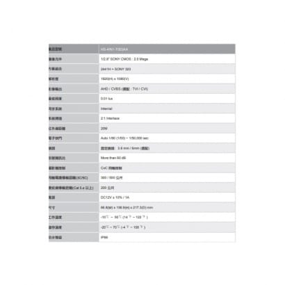 HS-4IN1-T003AA 1080P 高畫質攝影機