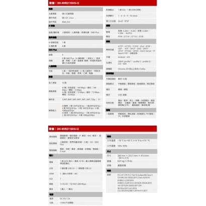 大華  DH-NVR2116HS-I2 16路1U 1HDD網路錄影機