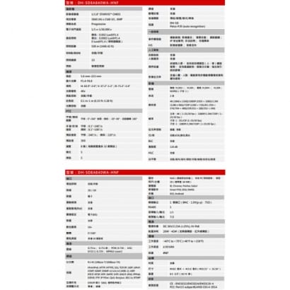 大華  DH-SD8A840WA-HNF 4K 40倍星光紅外PTZ HDCVI網路攝影機