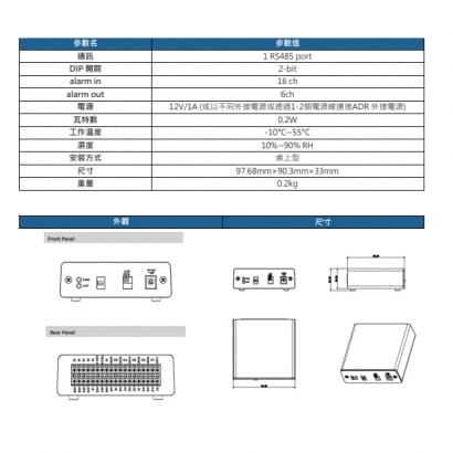 大華  ARB1606 警報盒