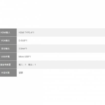 HDMI 轉 VGA+音源 轉換器