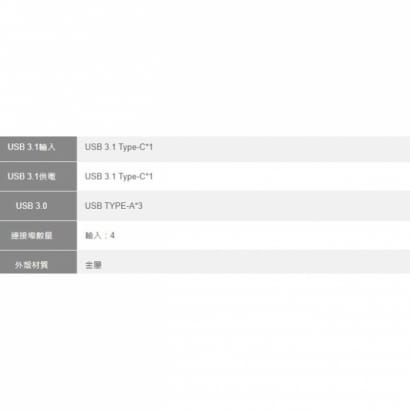 Type-C 4 in 1(USB x3)轉換器