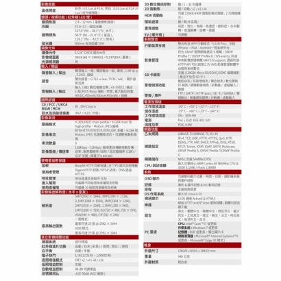 LILIN 利凌 V1R9552AX3 500萬畫素 紅外線 自動對焦 基本辨識機能槍型網路攝影機