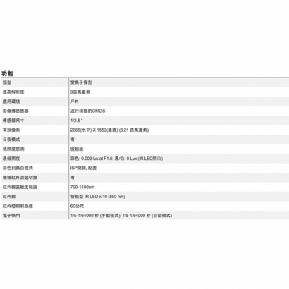 ACTi B412 300萬 POE供電 物聯網資安認證 4.7-47mm變焦 紅外線槍型攝影機