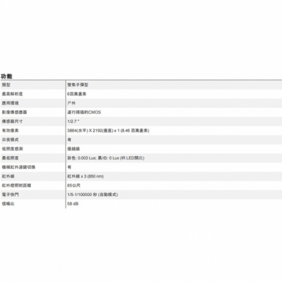 ACTi A423 600萬 POE供電 物聯網資安認證 2.7-13.5mm變焦 紅外線槍型攝影機