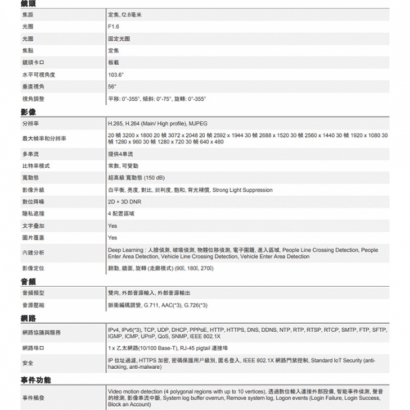 ACTi A77 600萬 POE供電 物聯網資安認證 室外紅外線半球攝影機