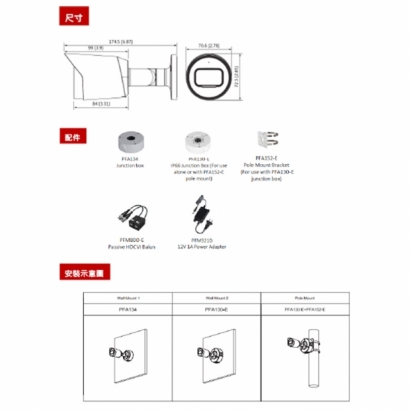 聲寶 VK-TW2130FWTN 200萬 HDCVI 紅外槍型攝影機