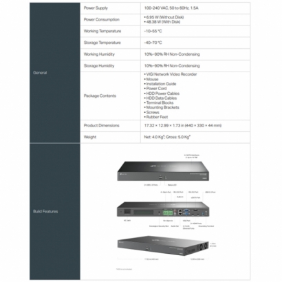 TP-LINK VIGI NVR4064H 64路 網路監控主機 監視器主機(NVR)